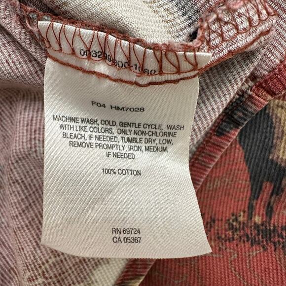 Columbia River Lodge Long Sleeve Button Front Shirt with Deer Print - Picture 6 of 7